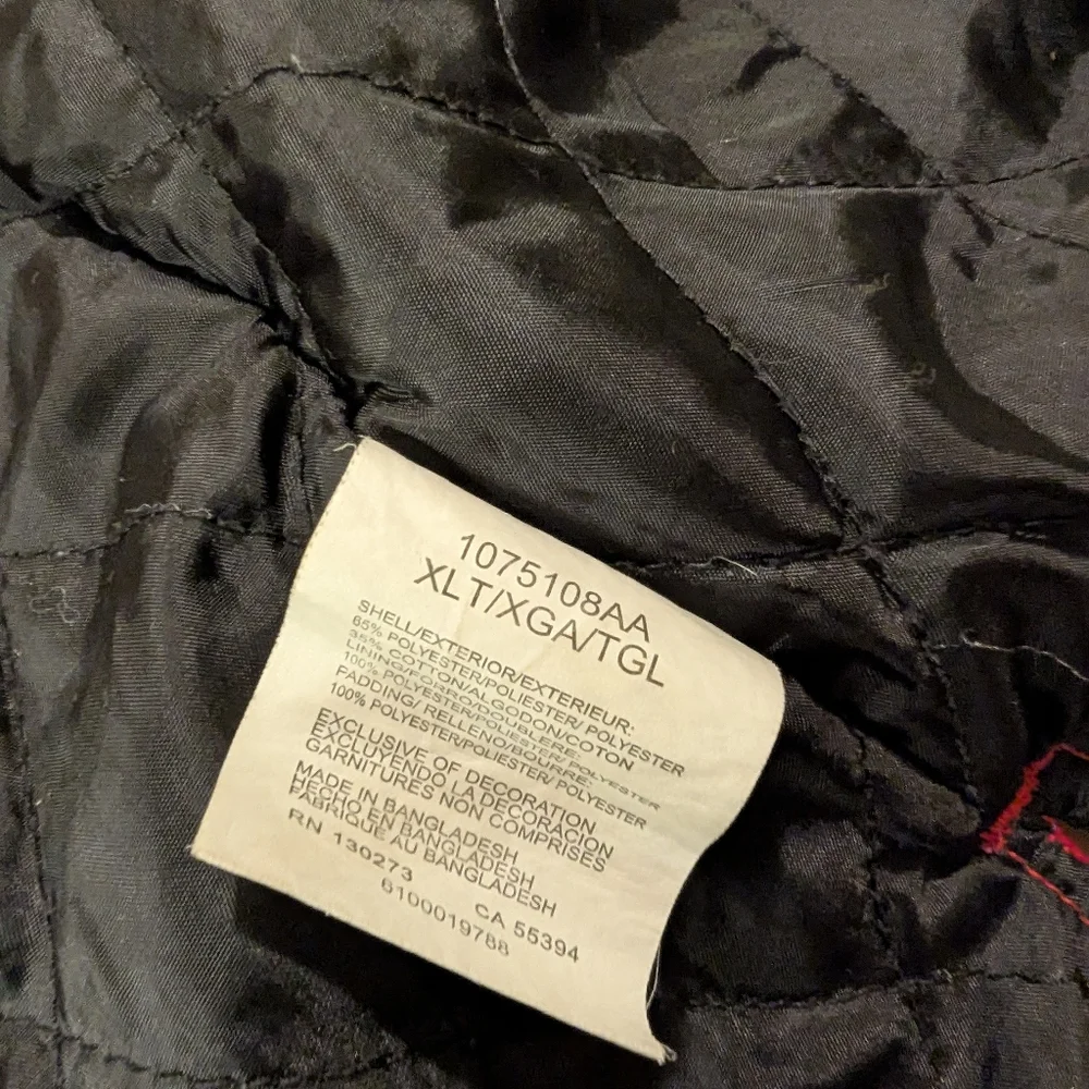 Vintage Wrangler nylon quilted lined flannel with snaps
